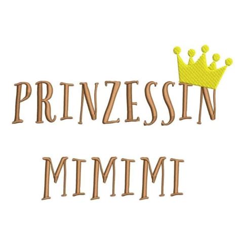 Stickdatei Spruch Prinzessin MIMIMI 13x18 cm (5x7")