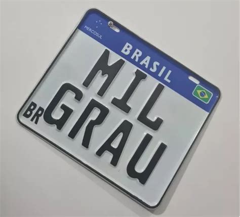 Placa Moto Decorativa Mil Grau Em Alum Nio E Alto Relevo Parcelamento