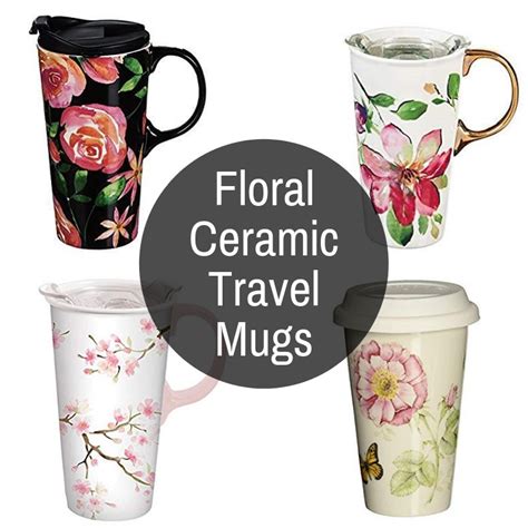 Floral Ceramic Travel Mug - Road Mugs