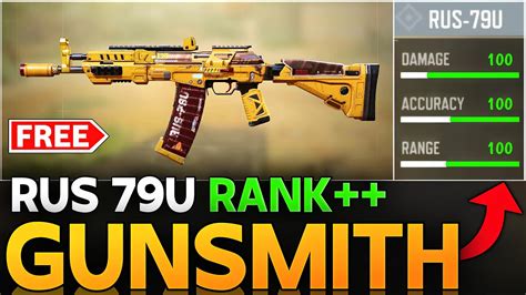 RUS 79U BEST LOW RECOIL GUNSMITH CALL OF DUTY MOBILE RUS 79U FREE