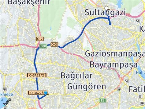 İstanbul Bahçelievler Yenibosna Sultangazi İstanbul Arası Kaç Km Yol Tarifi