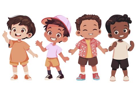 Happy Boys Squad Cartoon Clipart By Alolieli On Dribbble