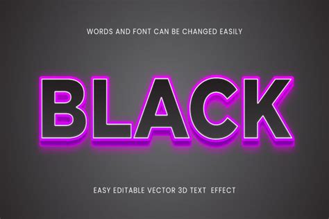 Black 3d Vector Text Style Font Graphic by abdulahad797826 · Creative ...