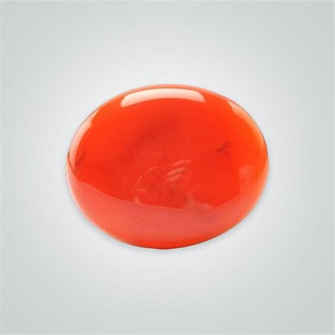 Natural Carnelian Oval Cabochon Cubic Zirconia CZ Natural