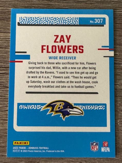 Panini Donruss Football Rated Rookie Rc Zay Flowers