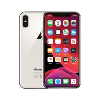 Apple iPhone X 64 Go 5 8 Argent Double SIM Reconditionné Grade A