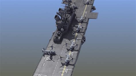 ArtStation - LHA6 USS America | Game Assets