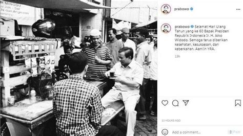 Prabowo Subianto Unggah Foto Lawas Jokowi Kode Bos Gerindra Maju