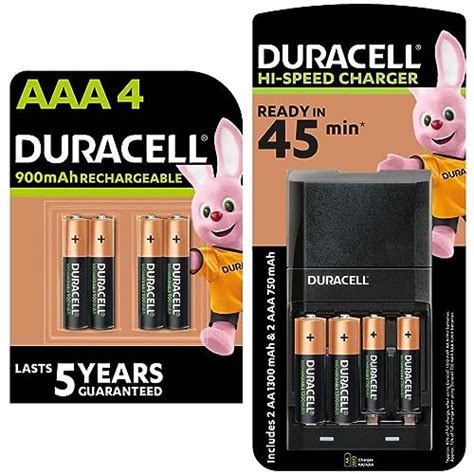 Duracell Cef Pack De Pilas Y Cargador X Aa X Aaa Mah