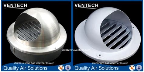 Aluminum Air Supply Ventilation Ball Weather Louver Round Air