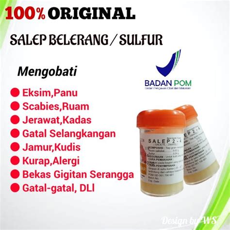 Jual Salep Sulfur Belerang Untuk Gatal Scabies Kudis Kadas Eksim