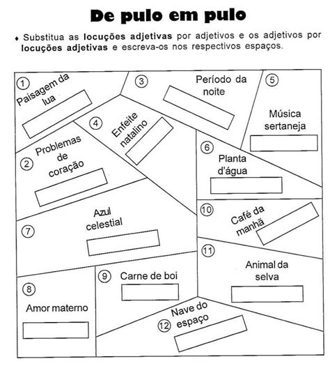 Locucao Adjetiva 4 Ano Atividades