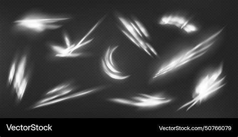 White light refraction realistic set Royalty Free Vector