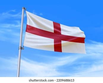 Beautiful England Uk Flag Waving Wind Stock Illustration 2209688613 ...