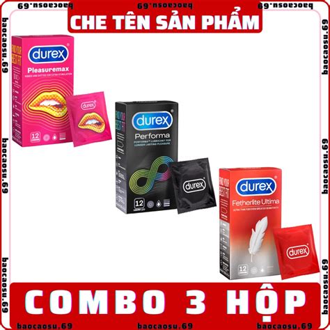 FREE SHIP Combo 6 Hộp Bao Cao Su Durex 70 cái tùy chọn pleasuremax