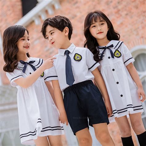girls japanese school sailor uniform  kids navy vicedeal