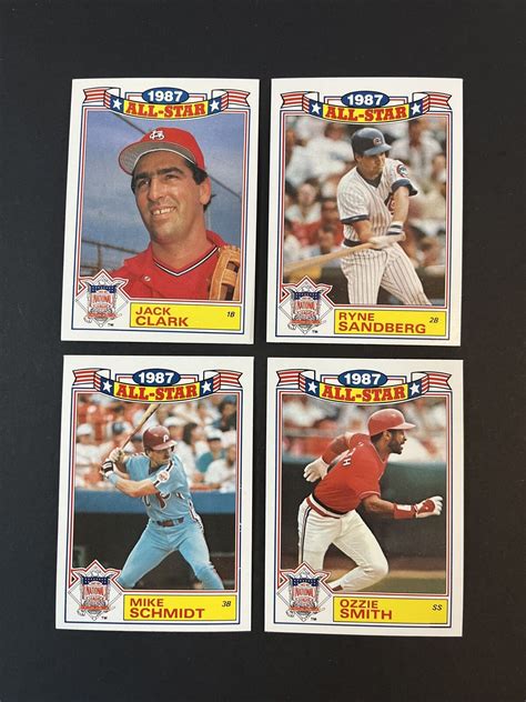 1988 TOPPS 1987 GLOSSY ALL STAR GAME COMMEMORATIVE SET OF 22 CARDS