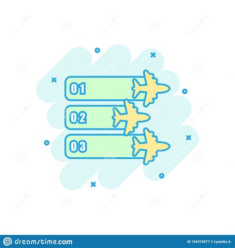 Het Infographic Pictogram Van De Vliegtuigvlucht In Grappige Stijl