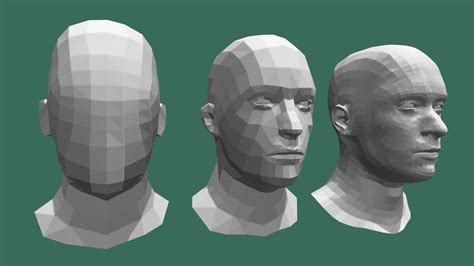 Low Poly Male Head Buy Royalty Free 3D Model By Klockwork Animation