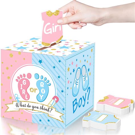 Buy Baby Gender Reveal Voting Box With Pieces Ballot Cards Baby