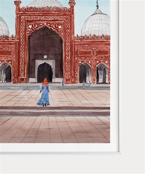 Badshahi Mosque Print Pakistan Wall Art Lahore Print Etsy