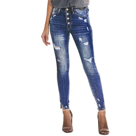 Peaskjp Stretch Jeans For Women Jean Capris For Women Wide Leg Jeans