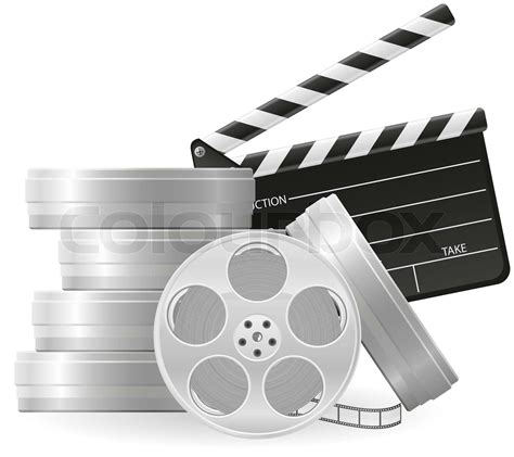 Set Icons Cinematography Cinema And Movie Vector Illustration Stock