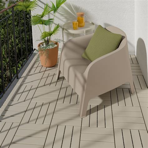 Runnen Decking Outdoor Beige 9 Sq Feet Ikea