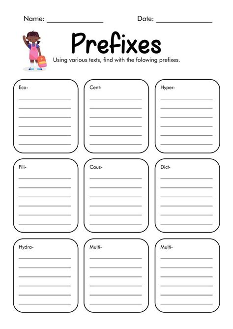 Free Printable Prefix Worksheets 4th Grade Prefix Worksheet Suffixes