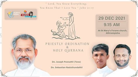 Priestly Ordination First Holy Qurbana Dn Joseph Ponnattil Dn