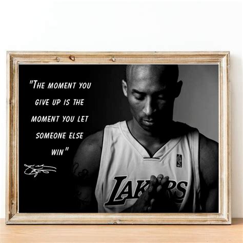 Kobe Bryant Motivational Quote Black Mamba Inspirational Quote Poster