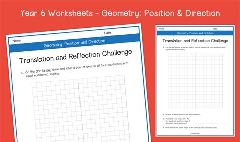 Year 6 Translation And Reflection Challenge Worksheets Ks2 Geometry