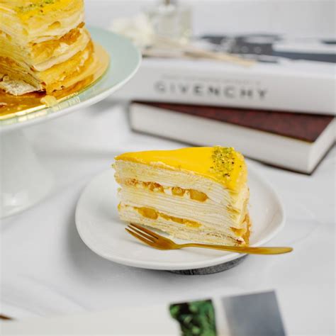 Mango And Passion Crepe Cake Slice Crepes 21