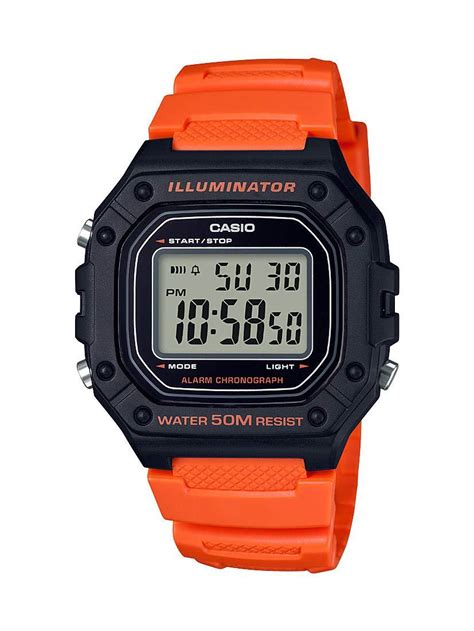 G Shock Mens Orange Heavy Duty Digital Chronograph Strap Watch W