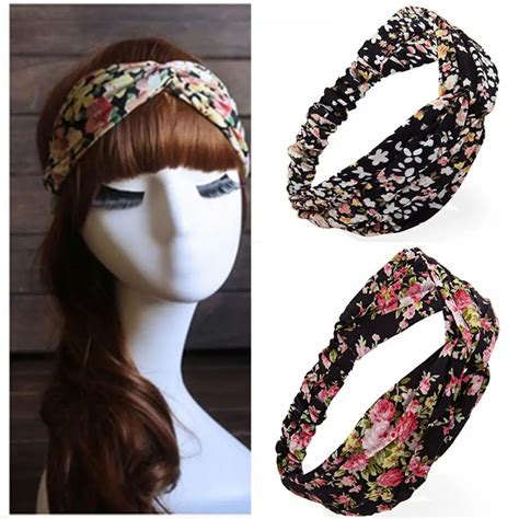 Women Cotton Turban Twist Knot Head Wrap Cloth Beauty Headband Twisted