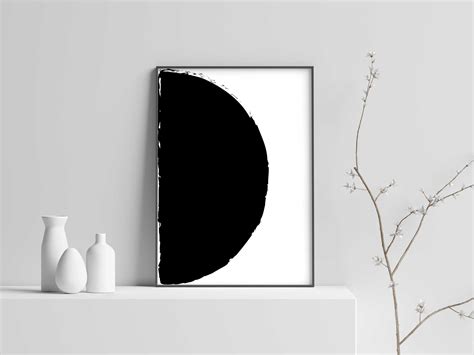 Abstract Semi Circle Art Poster Shape Art Modern Abstract | Etsy