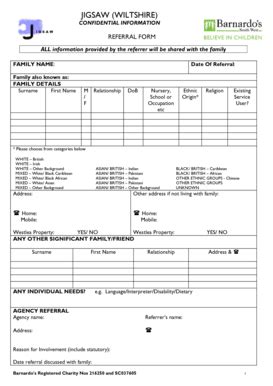 Fillable Online Barnardos Org Jigsaw Referral Form DOC Barnardos Org