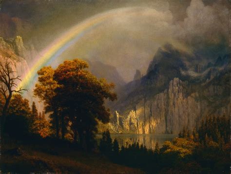 Albert Bierstadt Rainbow In The Sierra Nevada Ca Oil On