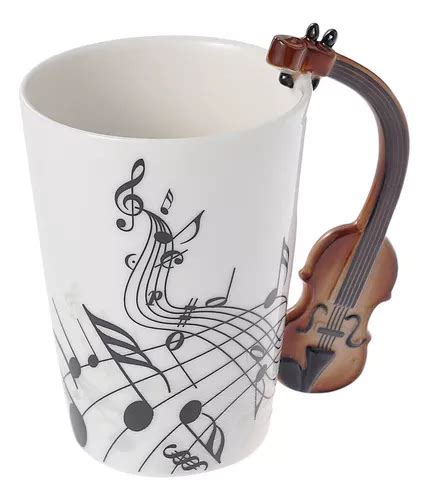 Taza De Cer Mica Para Guitarra Dise O De Notas Musicales Meses Sin