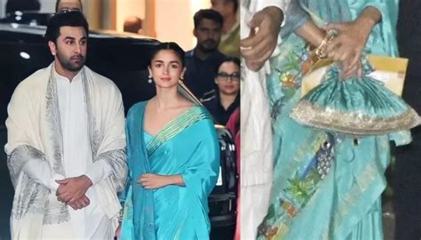 Alia Bhatt Blue Saree For The Ram Mandir Pran Prathistha। राम मंदिर