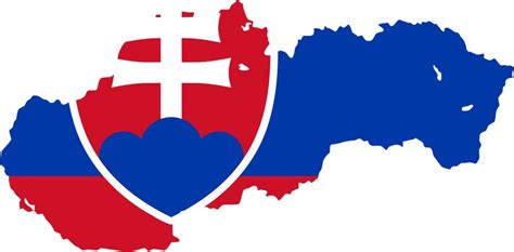 Slovensko vlajka mapa - mapa vlajka Slovensko (Východní Evropa - Evropa)