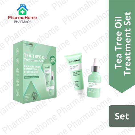 Cosmoderm Tea Tree Oil Treatment Set With Oil Control Facial Cleanser