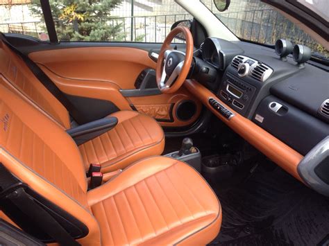 Interior Brabus Smart Fortwo with Orange Leather Seats