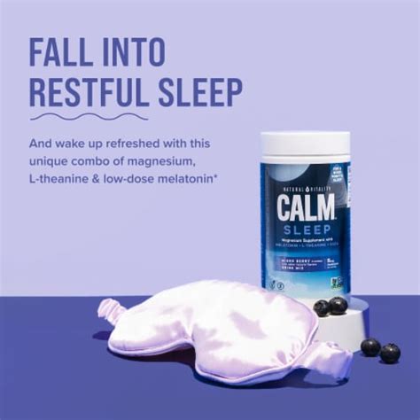 Natural Vitality Calm Mixed Berry Flavored Sleep Magnesium Supplement