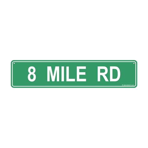 Sign 8 Mile Street Sign — Detroit Shirt Company