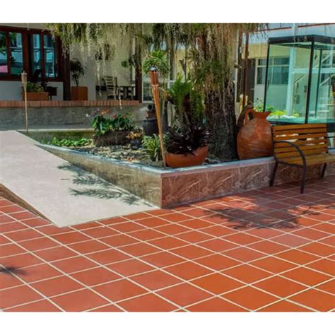 Piso Gres Colonial Liso Betania Rojo 30x30 Pisende