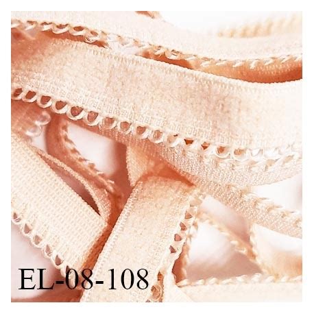 élastique lingerie picot 8 mm couleur rose glace aspect velours