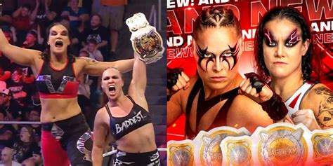 Ronda Rousey And Shayna Baszler Become Wwe Women S Tag Team Champions