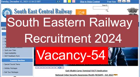 South Eastern Railway Recruitment 2024 Offline Form