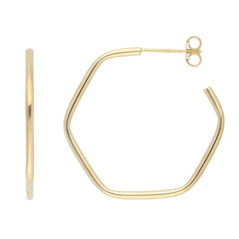 26mm 9ct Yellow Gold Hoop Earrings Buy Online Free Insured Uk Delivery